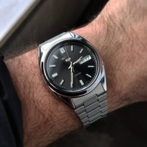 Seiko 5 - SNXS79K1 SNXS79 Automatic Grey Sunburst Dial Stainless Steel Watch Full Set Brand New