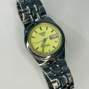 Vintage Seiko 5 Automatic Light Yellow / Lime Dial Men's Watch