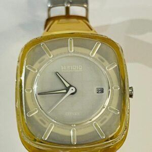 Vintage Citizen Independent 1481010 Eco-Drive Translucent Yellow Watch