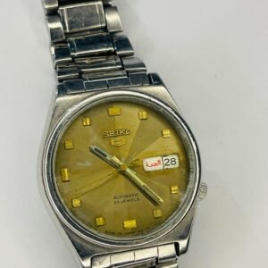 Vintage Seiko 5 Automatic Gold-Tone Sector Dial Men's Watch
