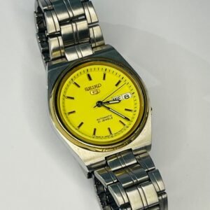 Vintage Seiko 5 Automatic Vibrant Yellow Dial Men's Watch