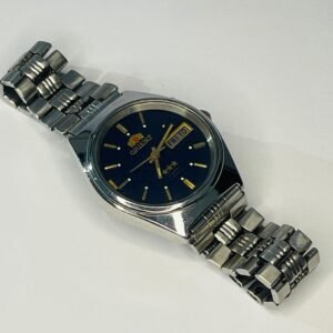 Vintage Orient 3 Star Crystal 21 Jewels Dark Blue Dial Men's Watch